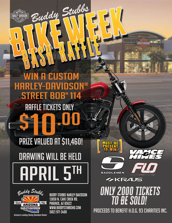 2025 Buddy Stubbs Harley-Davidson® Street Bob™ Raffle Official Ticket